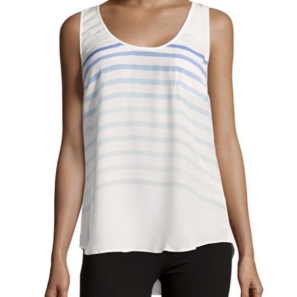 Joie Tops - Joie New RAIN B Silk Tank TOP Gradient Ombre Blue